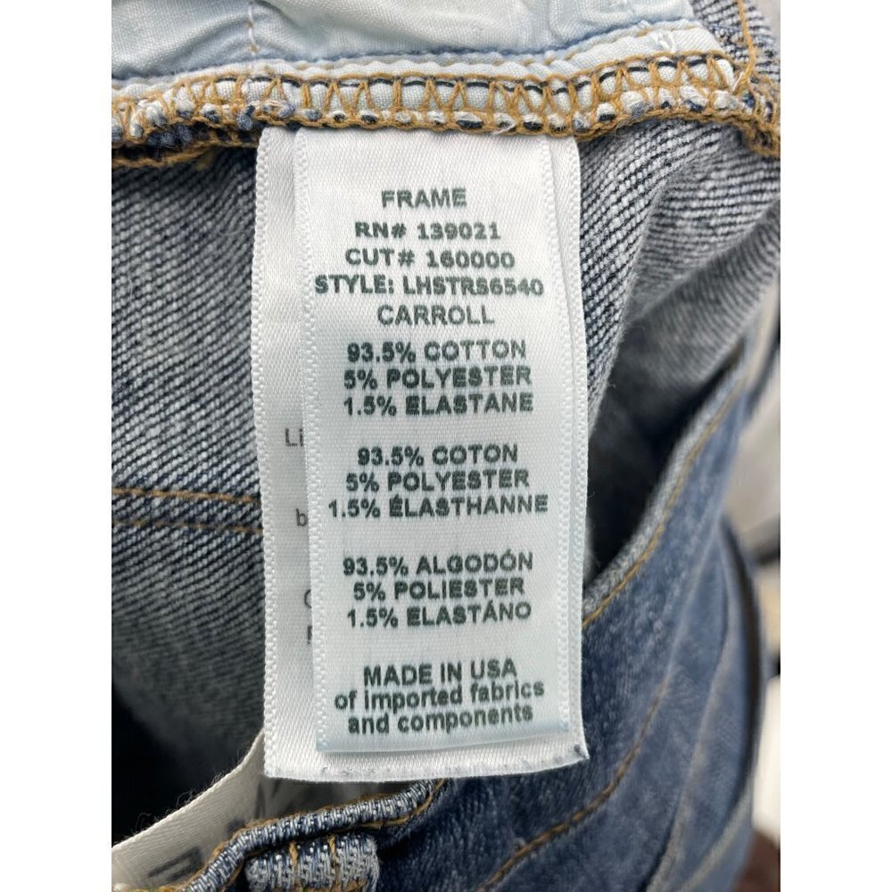 NWOT Frame Le High Straight Jean in Carroll Wash Blue 24 - Picture 4 of 4